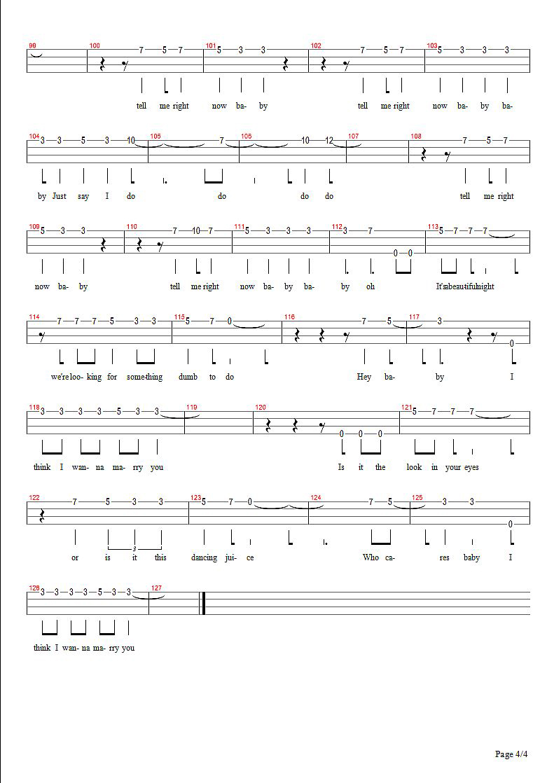 marry you尤克里里谱-4